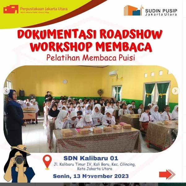 Roadshow Workshop Membaca Bersama Suku Dinas Perpustakaan Dan Kearsipan Kota Administrasi Jakarta Utara